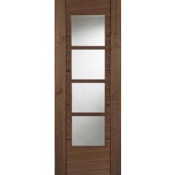 Iseo 4-Light Glazed Walnut Internal Door (pre-finished)